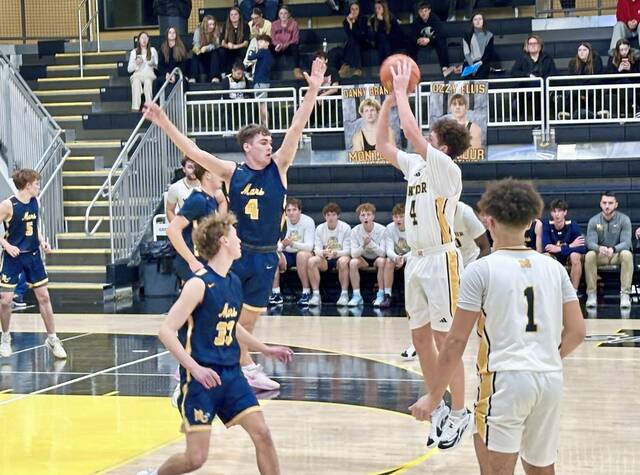 Facing a rare halftime deficit, Class 5A No. 1 Montour rallies past Mars