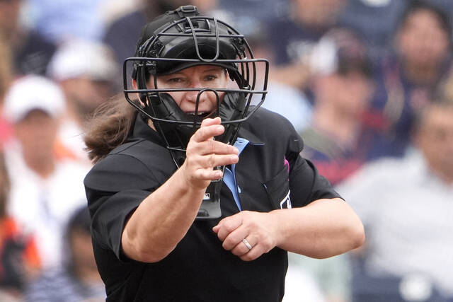 MLB is calling up its 1st female umpire, promoting Jen Pawol for Saturday's Marlins-Braves game