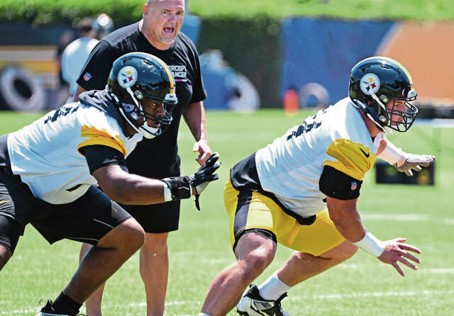 ‘Letters from Camp’ Q&A: Steelers O-line coach Pat Meyer on Broderick Jones’ move to LT, Troy Fautanu’s return