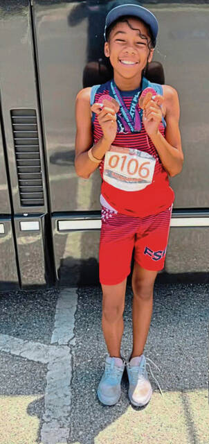 Medal collection growing for 10-year-old Penn Hills sprinter