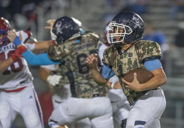 Alle-Kiski Valley high school football notebook: Perkins does it all for Burrell