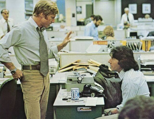 Robert Redford and Dustin Hoffman in “All the President’s Men.”