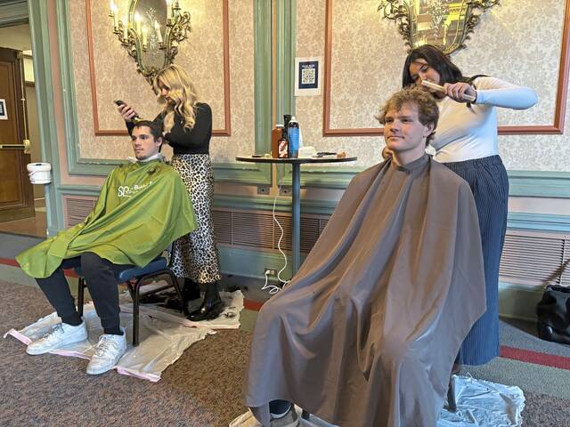 Pitt students lose their hair in St. Baldrick's fundraiser for childhood cancer research
