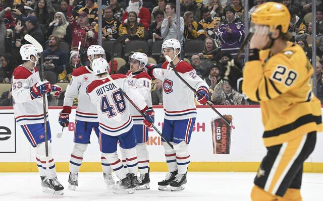 After delayed start, Penguins stumble vs. Canadiens for 3rd straight loss