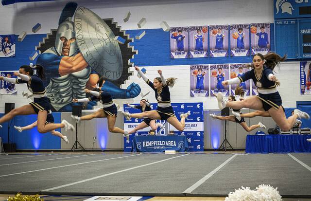 Hempfield Area hosts 36 high school cheer teams in regional competition