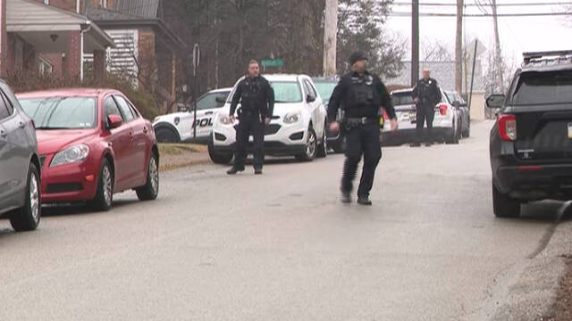 
			
				                                Police investigate a double shooting in Forest Hills on Christmas morning. (WTAE)

			
		
