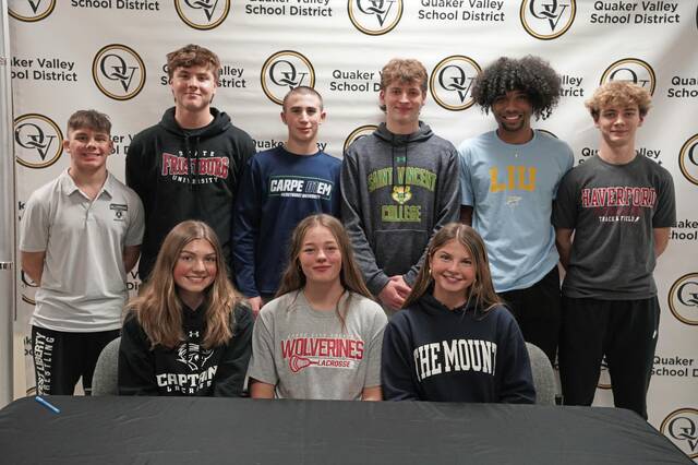 Quaker Valley athletes make college choices in wide variety of sports