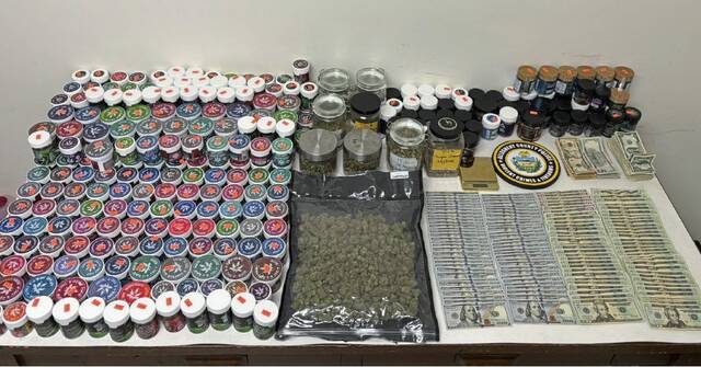 Allegheny County Police said authorities uncovered a large-scale illegal marijuana sales operation at two vape shops, Smoke World and Vape and Powerful Smoke, on McKnight Road in Ross when search warrants were carried out on Jan. 9. (Courtesy of Allegheny County Police)