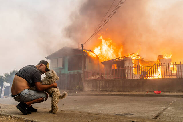 Wildfires race across Chile, leaving 18 dead, forcing thousands to flee