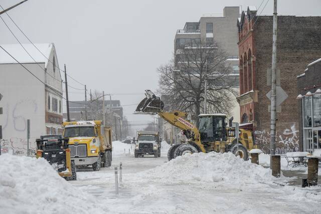 Pittsburgh ‘nowhere near done’ plowing, hauling away snow, mayor says
