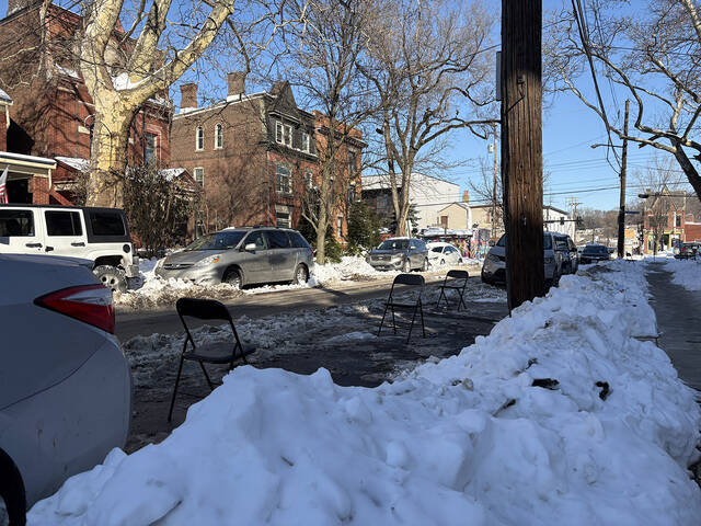 Check out these parking chairs in Pittsburgh