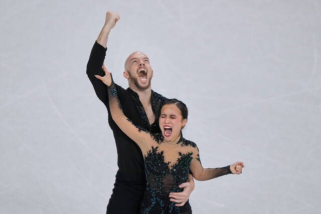 Kam and O’Shea deliver career-best free skate to keep U.S. ahead in Olympic team figure skating