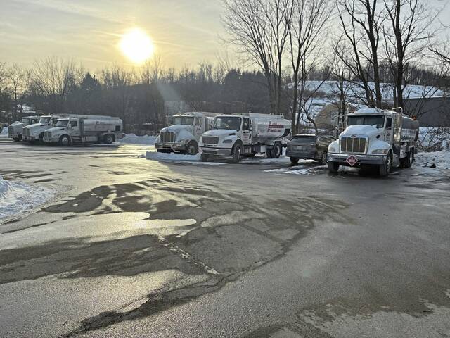 
			
				                                Part of the fleet of Export Fuel Co. Inc.s trucks that deliver home heating oil from the companys terminal in Salem. (Joe Napsha | TribLive)

			
		