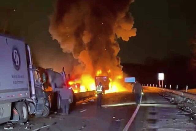 Wrong-way crash leads to 4-vehicle crash on I-70 near New Stanton