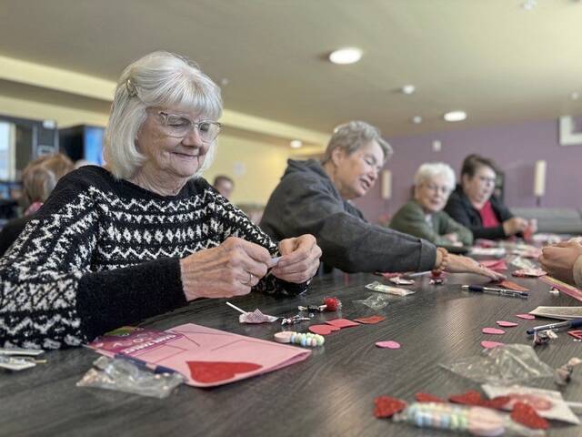 Valentine’s Day activity between Valley students, Harrison seniors a lesson in cross-generation bonding