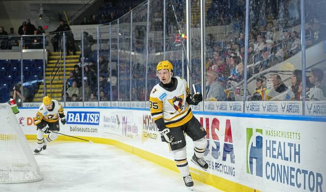 Minor league report: Avery Hayes’ hat trick lifts Penguins past Thunderbirds