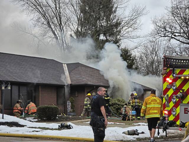 Smokey blaze leaves crews fighting Buffalo Township fire for hours