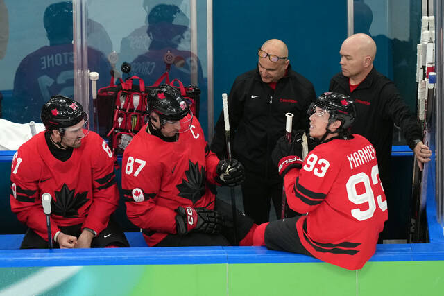 Injured Sidney Crosby is out for Canada vs. Finland in the semifinals at the Olympics