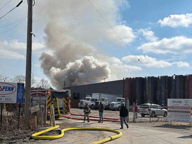East Deer scrap yard fire forces closure of Freeport Road, halt to train traffic