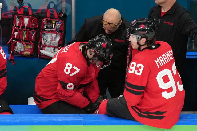 Injured captain Sidney Crosby out for Canada against the U.S. in the Olympic gold medal game