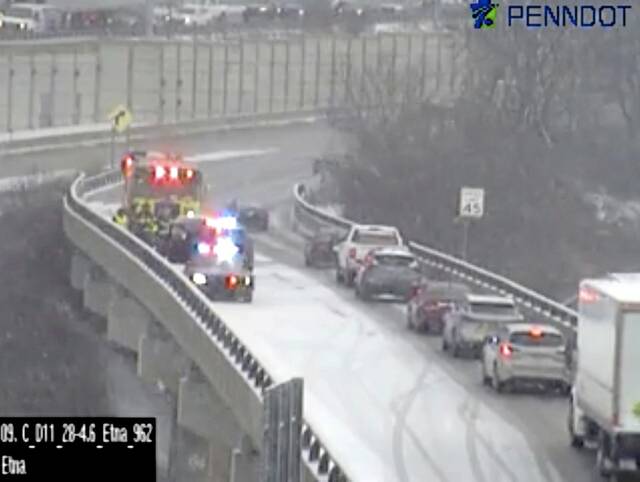 Multi-vehicle crash causing delays on Route 28 northbound at Etna