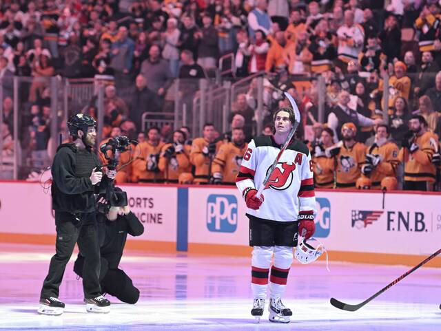 USA Olympic star Jack Hughes: ‘Every time I come back to Pittsburgh, I’ll really appreciate what they did for me’<span class="headline-video">Video <i class="fa-solid fa-circle-play"></i></span>