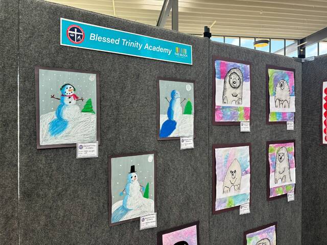 Dozens of works by student artists on display at The Block Northway in Ross