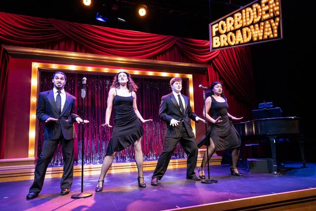 Review: Pittsburgh Playhouse lampoons showtunes in ‘Forbidden Broadway’s Greatest Hits’