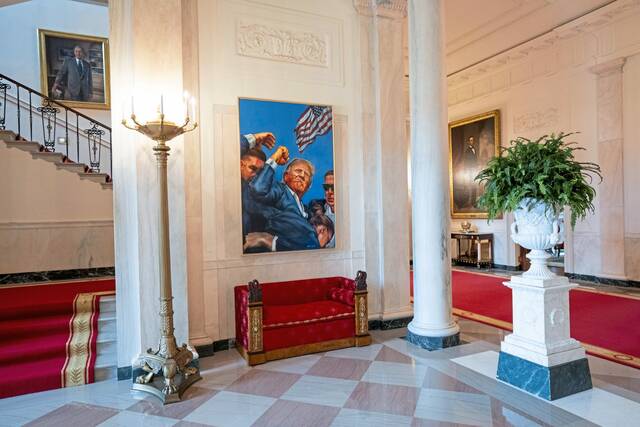 All the president’s portraits: President Trump’s image is ubiquitous inside the White House