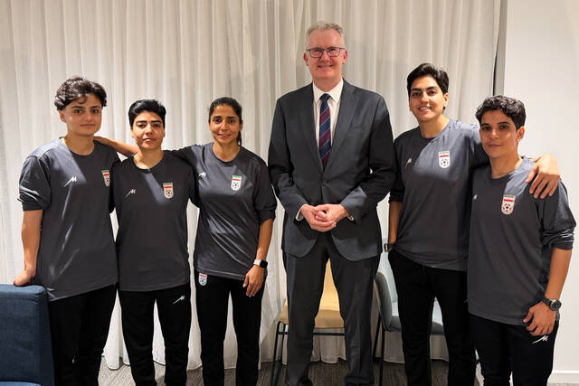 Australia grants asylum to 5 members of the Iranian women’s soccer team, official says<span class="headline-video">Video <i class="fa-solid fa-circle-play"></i></span>