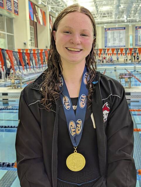 Fox Chapel’s Ellie Lange rallies for 200 IM gold in PIAA swimming championships debut