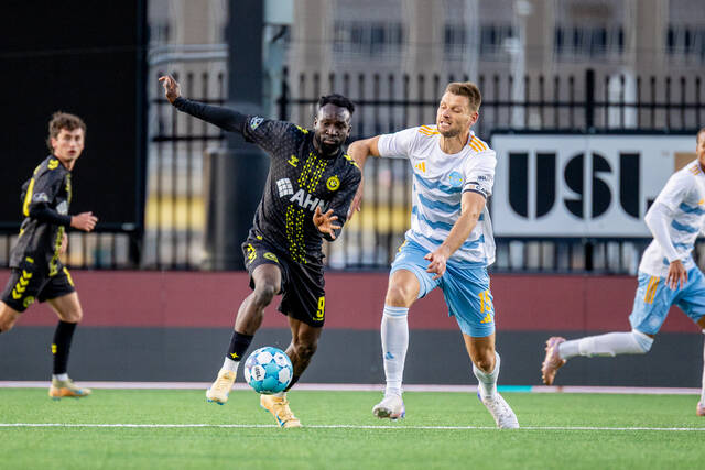 Riverhounds make big lead stand in raucous home opener
