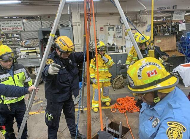 Man rescued from trench at PRT South Hills Junction garage