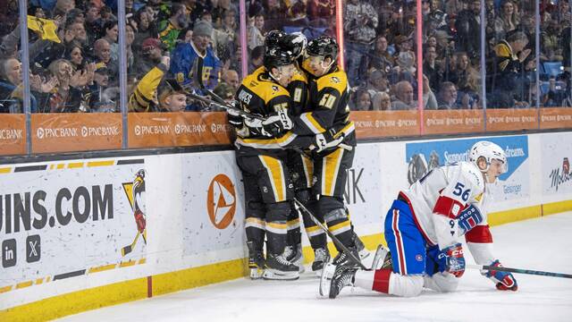 Minor league report: Penguins beat Rocket, Nailers clinch playoff spot