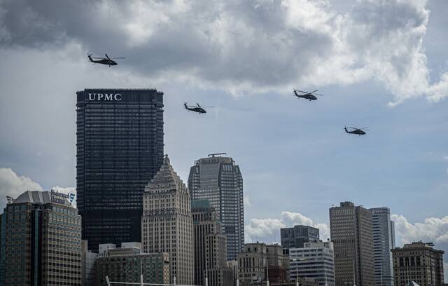 What were those low-flying Black Hawk helicopters doing over Downtown Pittsburgh?