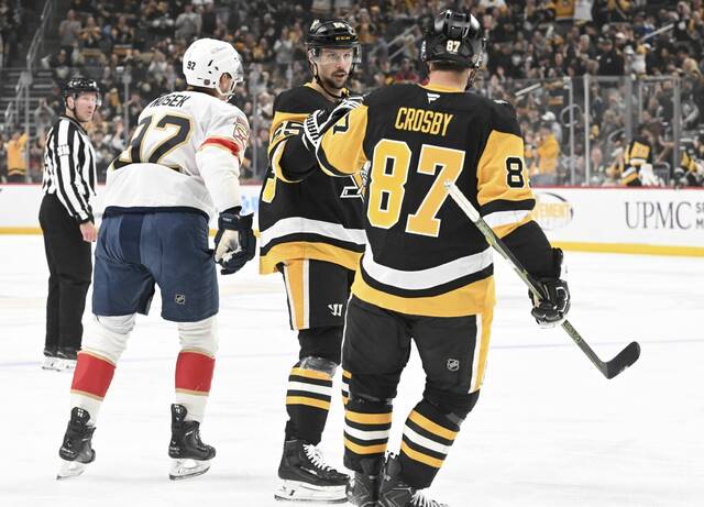 Penguins forward Sidney Crosby moves into 7th place on NHL’s career scoring list