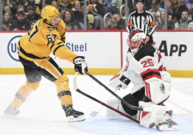 On Sports: Penguins can clinch playoff berth in New Jersey; big ratings for Konnor Griffin’s MLB debut