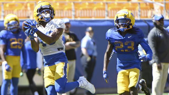 Quarterback Holden Geriner, receiver Malik Knight shine in Pitt’s Blue-Gold Spring Game