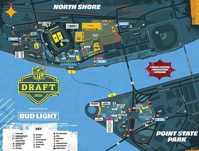 New map details features for NFL Draft on North Shore, Point State Park