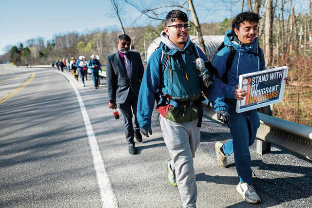 Weeklong march for immigrant rights ends with relief, calls for closure of Moshannon center