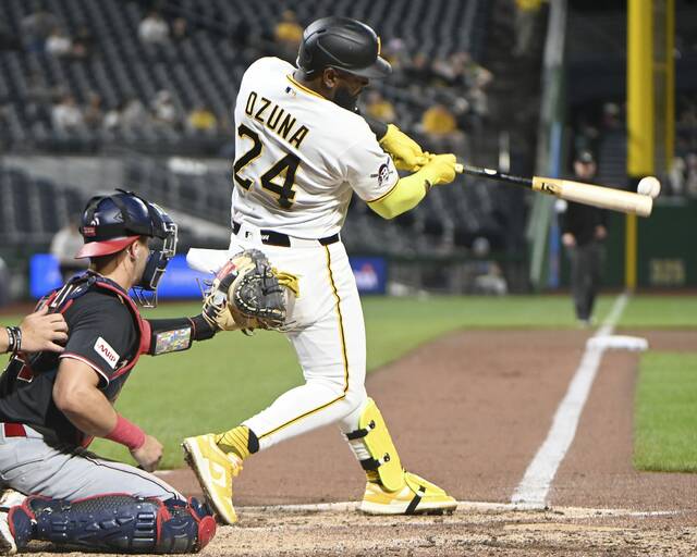 Pirates’ patience rewarded as DH Marcell Ozuna snaps out of slump with RBI double