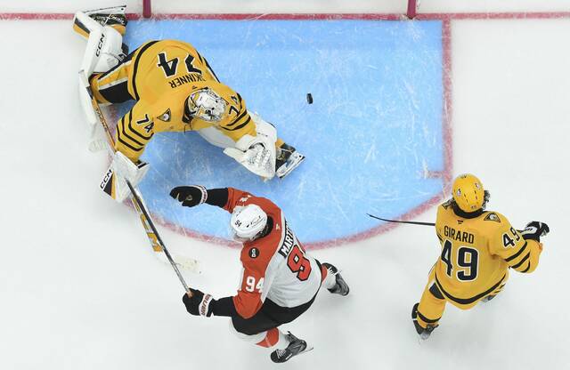 Tim Benz: Forget ‘Flip the Script.’ After Game 1 loss, the Penguins need a playoff rewrite<span class="headline-video">Video <i class="fa-solid fa-circle-play"></i></span>