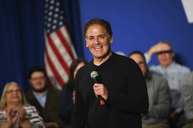 
			
				                                Mark Cuban talks at a town hall with small business owners to highlight former Vice President Kamala Harris economic platform during her 2024 presidential run. (Kristina Serafini | TribLive) 

			
		