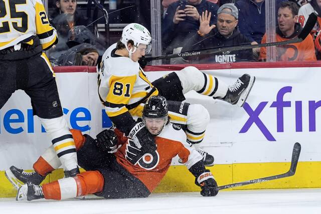 ‘I’m still kind of sick to my stomach’: Penguins’ Ben Kindel using last shift against Flyers as motivation<span class="headline-video">Video <i class="fa-solid fa-circle-play"></i></span>