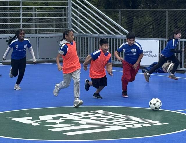 Pittsburgh Sunnyside school receives new soccer mini-pitch in advance of FIFA World Cup