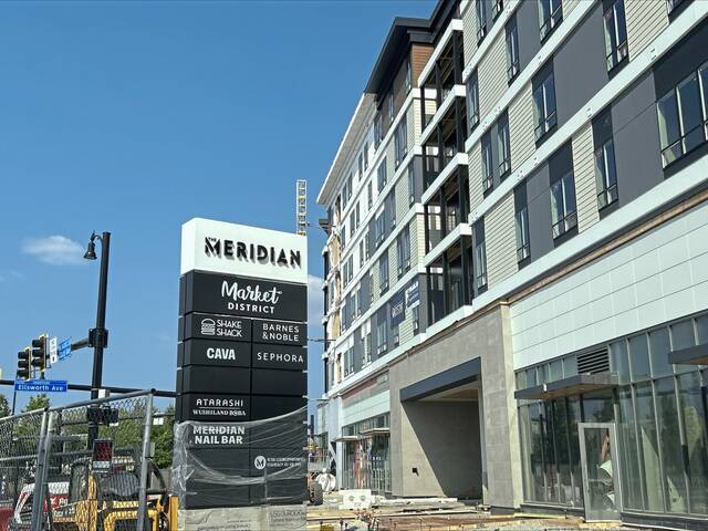 
			
				                                Sephora, the beauty supply store where a woman was attacked Tuesday, is listed on the sign at The Meridian mixed-use development. (Justin Vellucci | TribLive)

			
		