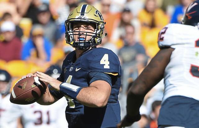 First Call: Ex-Pitt QB Nate Peterman gets another NFL shot; Colts WR praises new Steeler Michael Pittman Jr.<span class="headline-video">Video <i class="fa-solid fa-circle-play"></i></span>