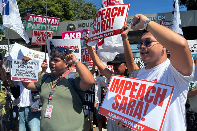 Philippine vice president impeached by lawmakers over suspected wealth and threats