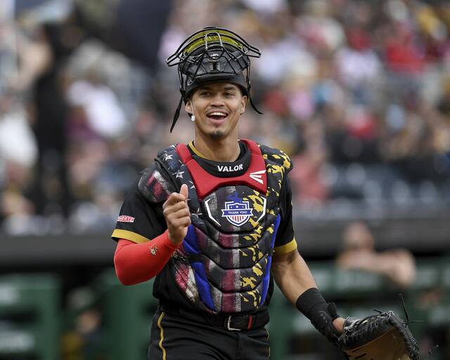 Pirates’ Endy Rodriguez shines in 1st MLB game in nearly a year<span class="headline-video">Video <i class="fa-solid fa-circle-play"></i></span>