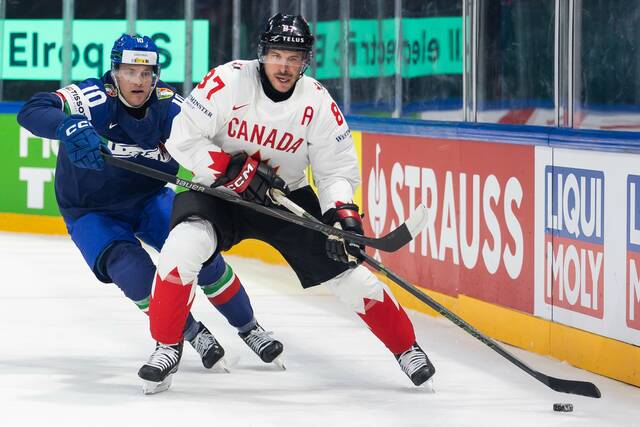Sidney Crosby records assist for Canada in win against Italy<span class="headline-video">Video <i class="fa-solid fa-circle-play"></i></span>